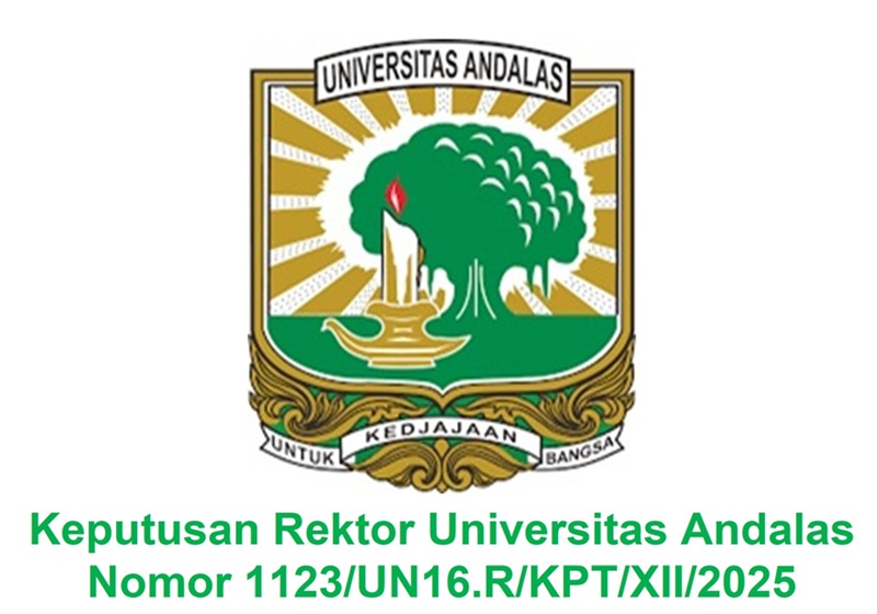 Keputusan Rektor Universitas Andalas Nomor 1123/UN16.R/KPT/XII/2025