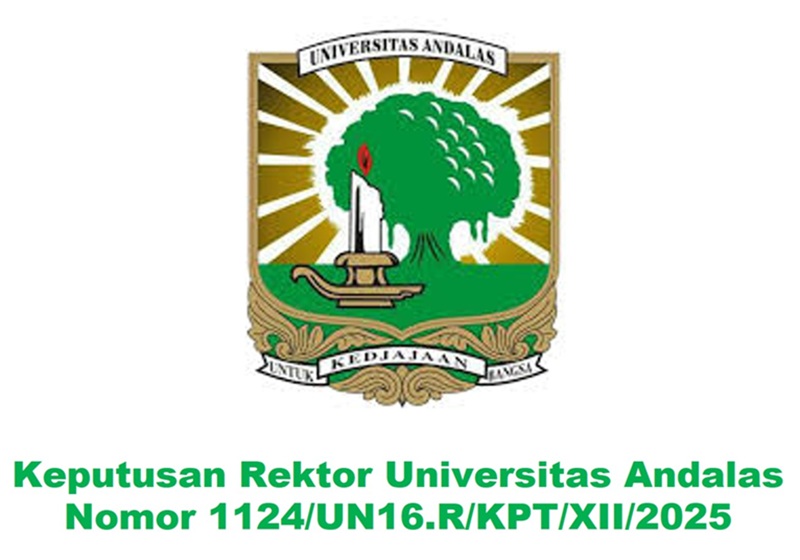 Keputusan Rektor Universitas Andalas Nomor 1124/UN16.R/KPT/XII/2025