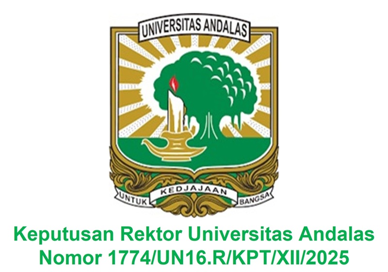 Keputusan Rektor Universitas Andalas Nomor 1774/UN16.R/KPT/XII/2025
